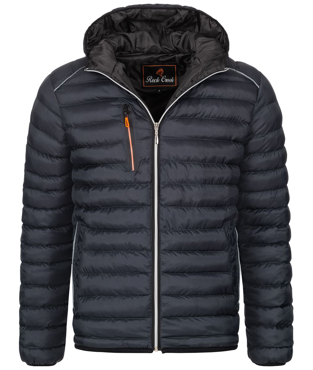 Leichte gesteppte Pufferjacke mit Kapuze
