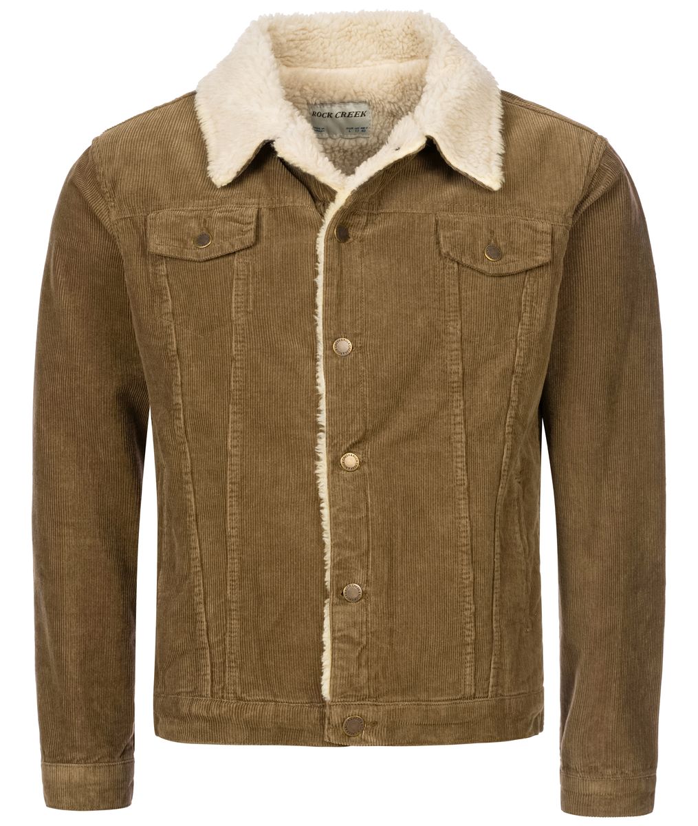 Cordjacke mit Teddyfell-Futter
