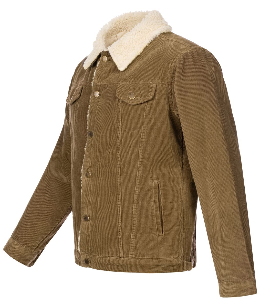 Cordjacke mit Teddyfell-Futter