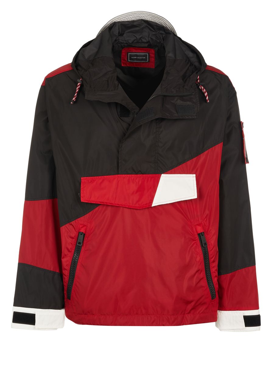Kapuzen-Anorak im Colorblock-Design