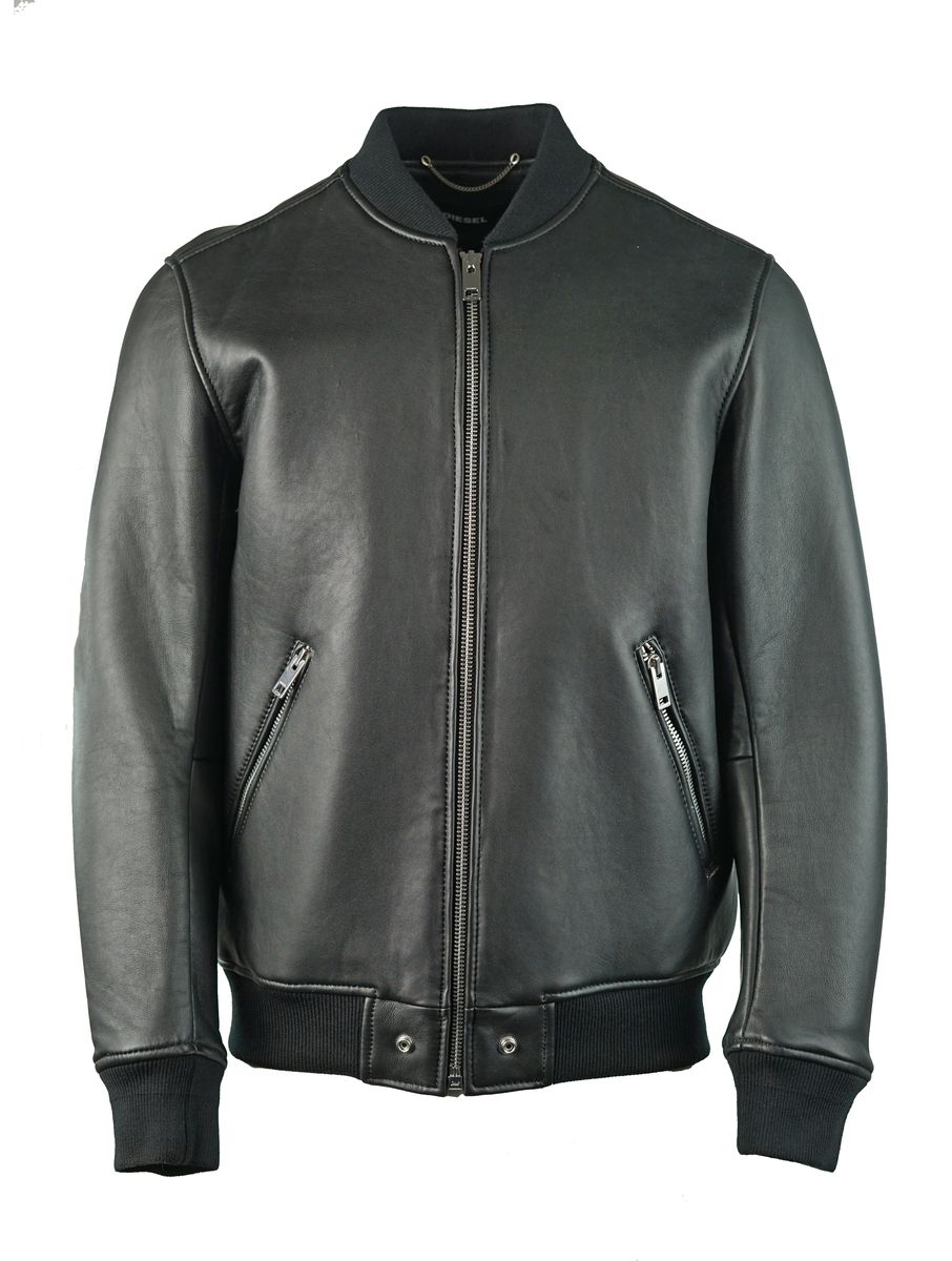 Minimalistische Schafleder-Bomberjacke