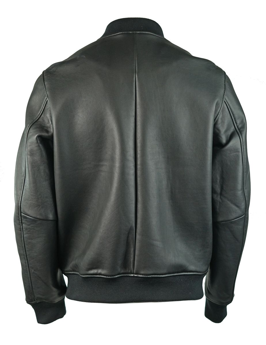 Minimalistische Schafleder-Bomberjacke