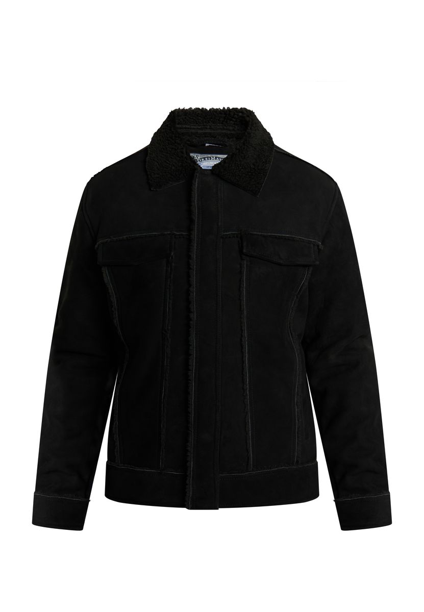 Western-Wildleder-Trucker mit Shearling