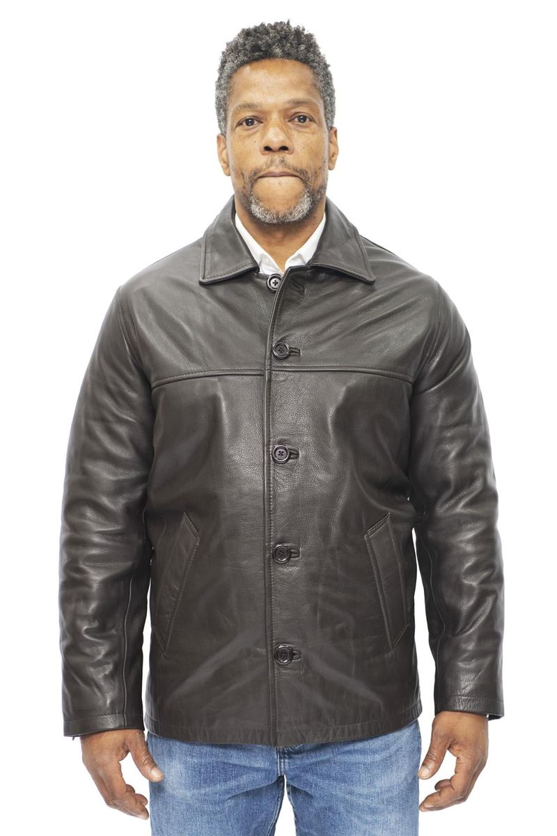 Klassische Kastenjacke aus Rindsleder