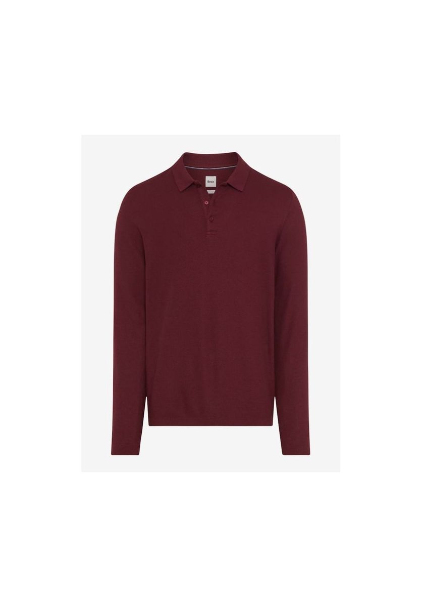 Klassisches Langarm-Polo-Strickshirt