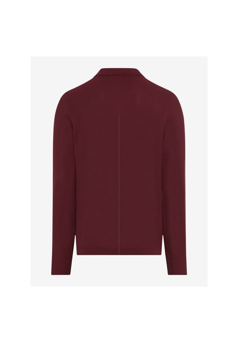 Klassisches Langarm-Polo-Strickshirt