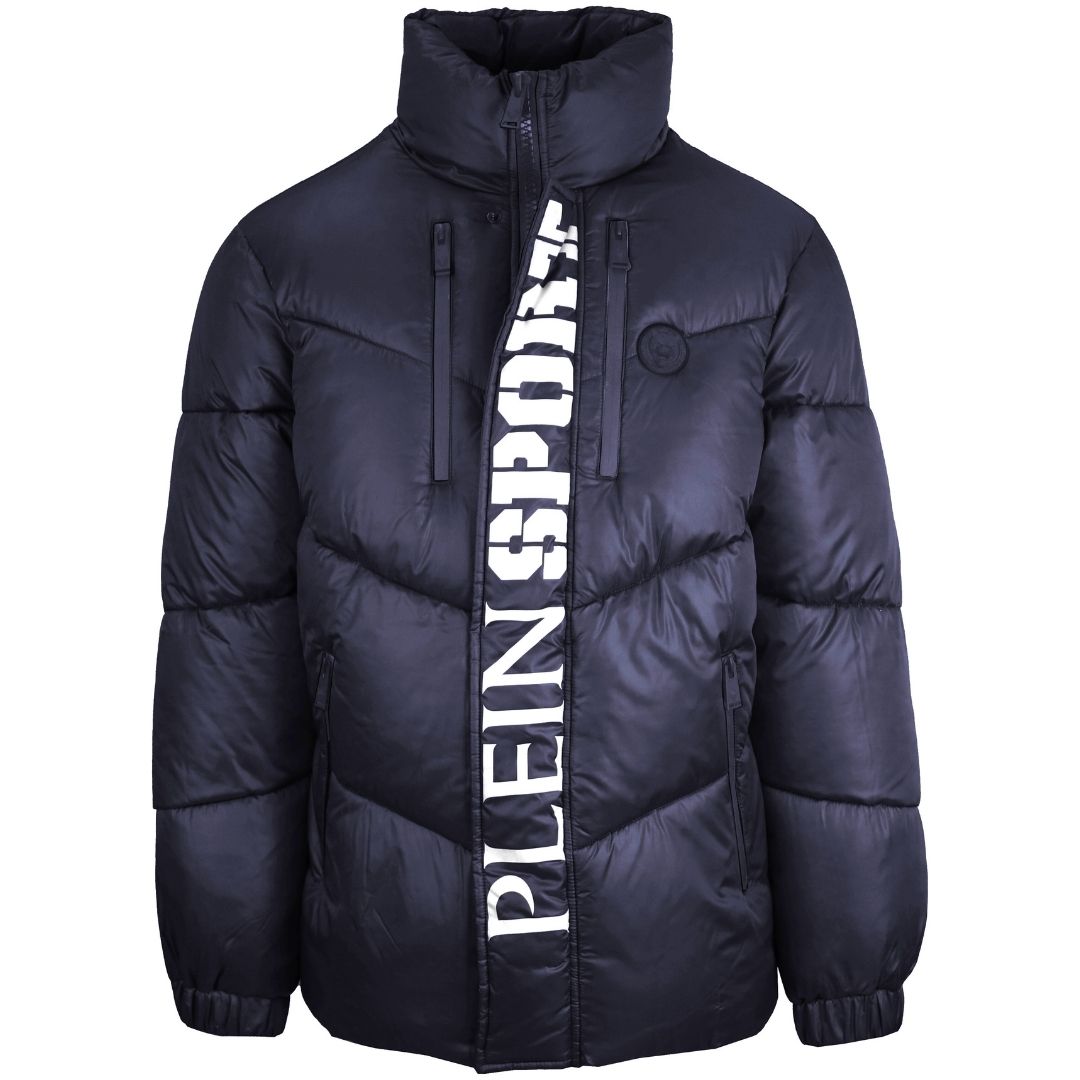 Wattierte Pufferjacke mit auffälligem Logo