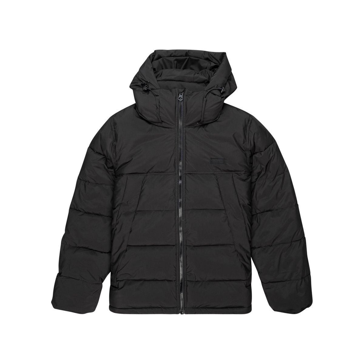 Minimalistische Gesteppte Pufferjacke mit Kapuze