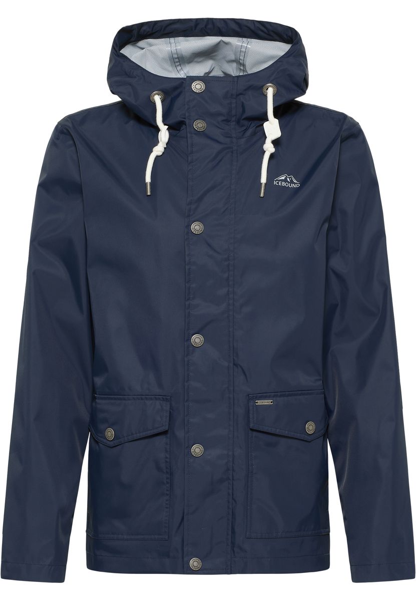 Klassischer wasserdichter Regenparka mit Kapuze