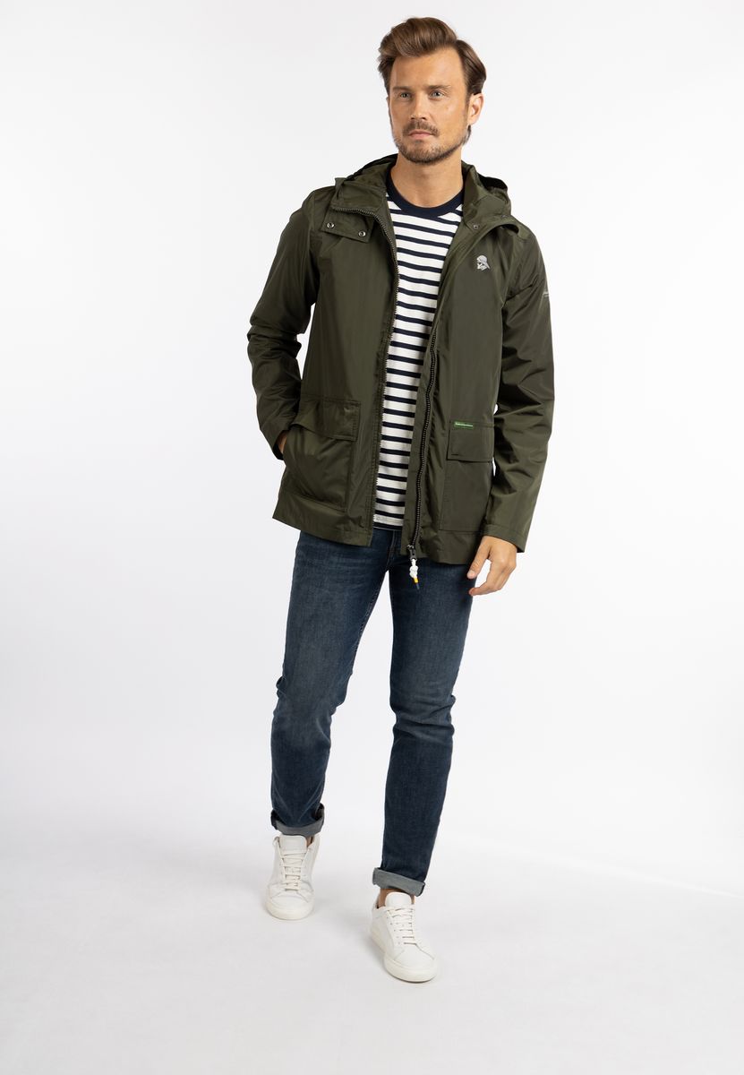 Funktionelle Kapuzen-Utility-Regenjacke