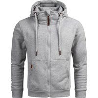 Kapuzen-Sweatjacke mit hohem Kragen