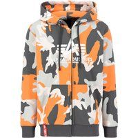 Zip-Up mit Camouflage-Puff-Print
