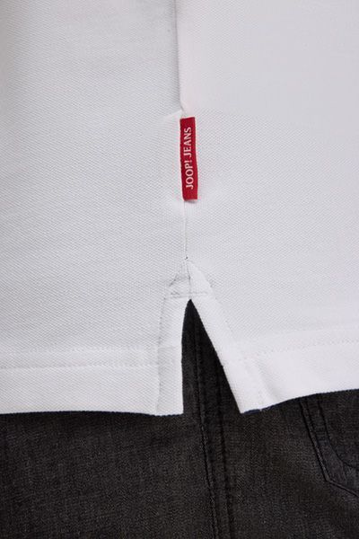Joop! Agneloa Herren Poloshirt Weiß mit gestreiftem Kragen