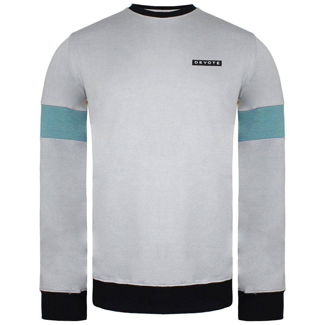Colorblock-Sweatshirt mit Rundhalsausschnitt