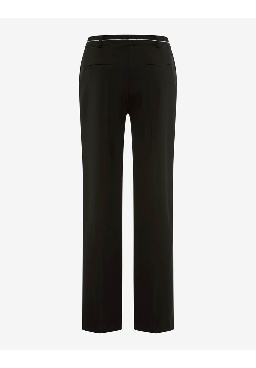 Klassische schwarze Hose mit geradem Bein