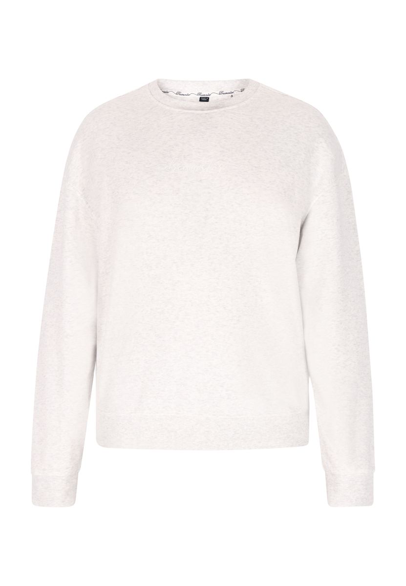 Essentielles Melange-Sweatshirt mit Rundhalsausschnitt