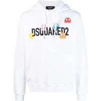 Grafik-Kapuzenpullover mit Pixel-Motiv