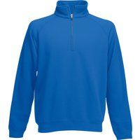 Sweatshirt mit Viertelreißverschluss aus Baumwollmischung
