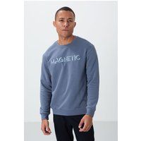 Locker Geschnittenes Sweatshirt mit Stickerei