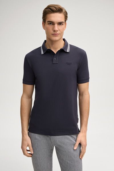 Joop Jeans Agneloa Herren Poloshirt dunkelblau Piqué