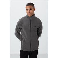 Plüschige Fleecejacke mit Reißverschluss