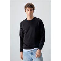 Klassisches Einfarbiges Rundhals-Sweatshirt