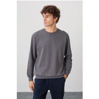Klassisches einfarbiges Rundhals-Sweatshirt