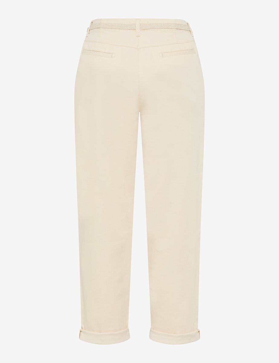 Bequeme, verkürzte Hose aus Leinenmischung
