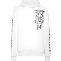 Übergroßer Kapuzenpullover mit Gothic-Print