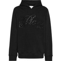 Hoodie mit Strass-Logo aus Baumwolle