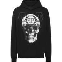 Hoodie mit Hexagonal-Totenkopf-Grafik