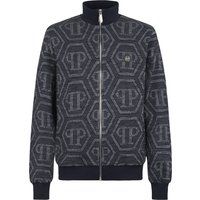 Monogramm-Jacquard-Trainingsjacke mit Reißverschluss