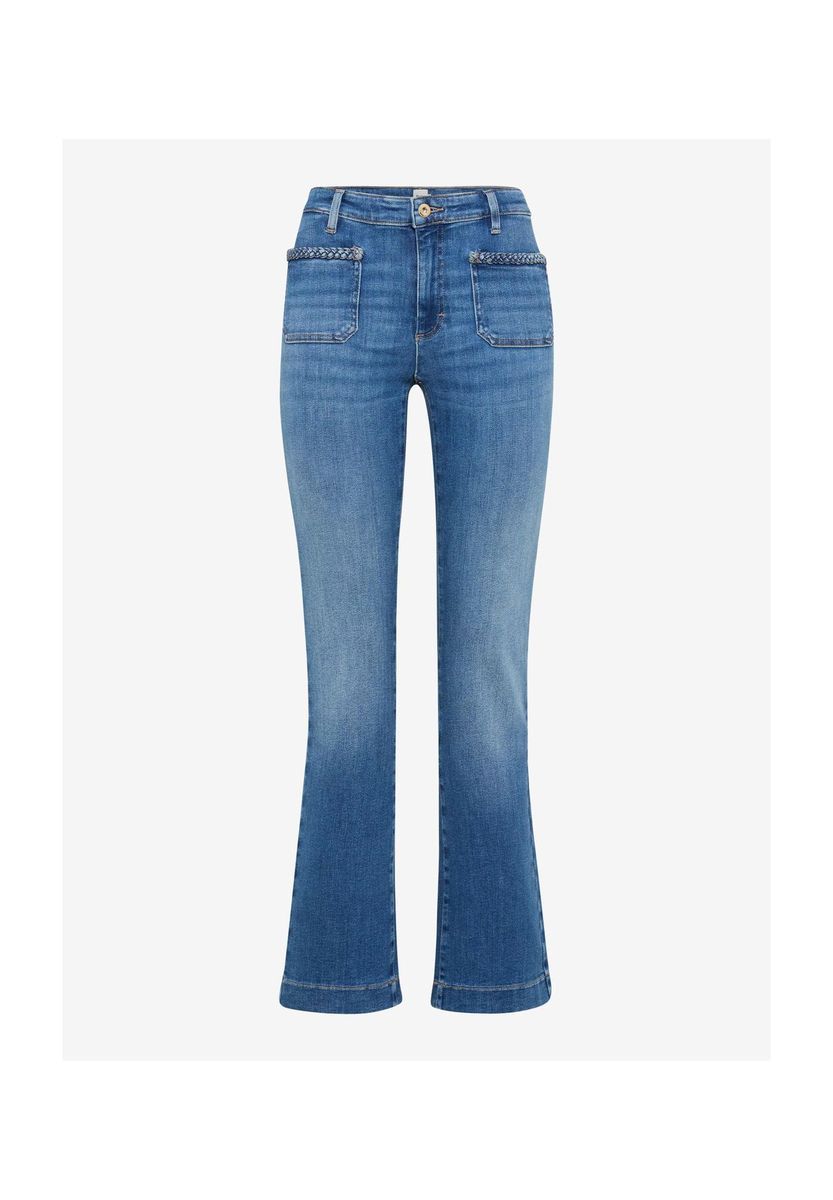 Bootcut Jeans mit aufgesetzten Taschen
