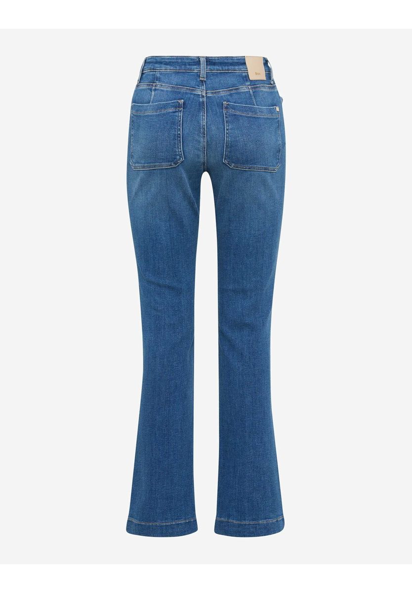 Bootcut Jeans mit aufgesetzten Taschen
