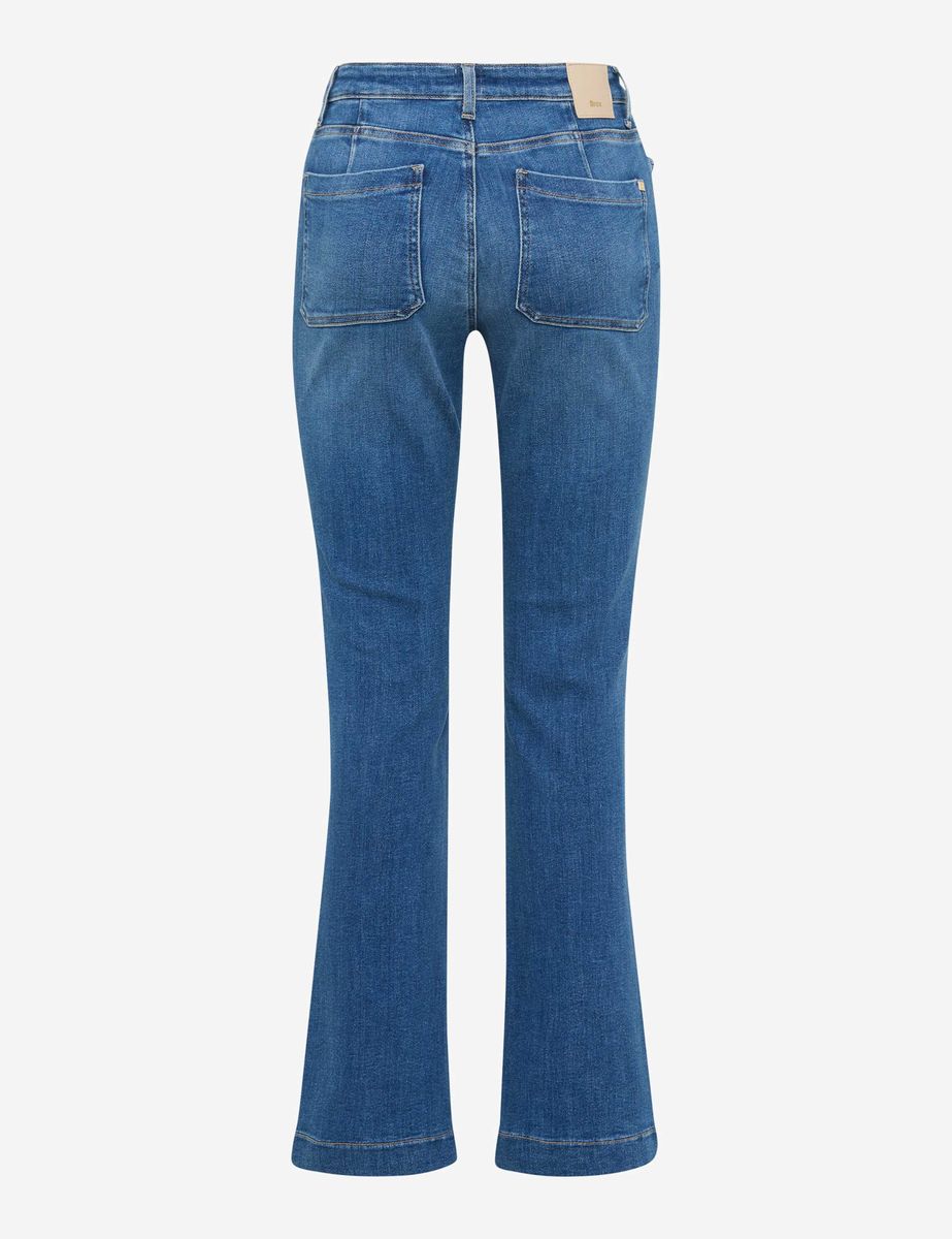 Bootcut Jeans mit aufgesetzten Taschen
