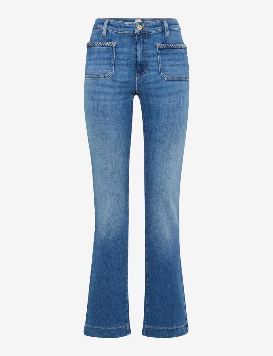 Bootcut Jeans mit aufgesetzten Taschen
