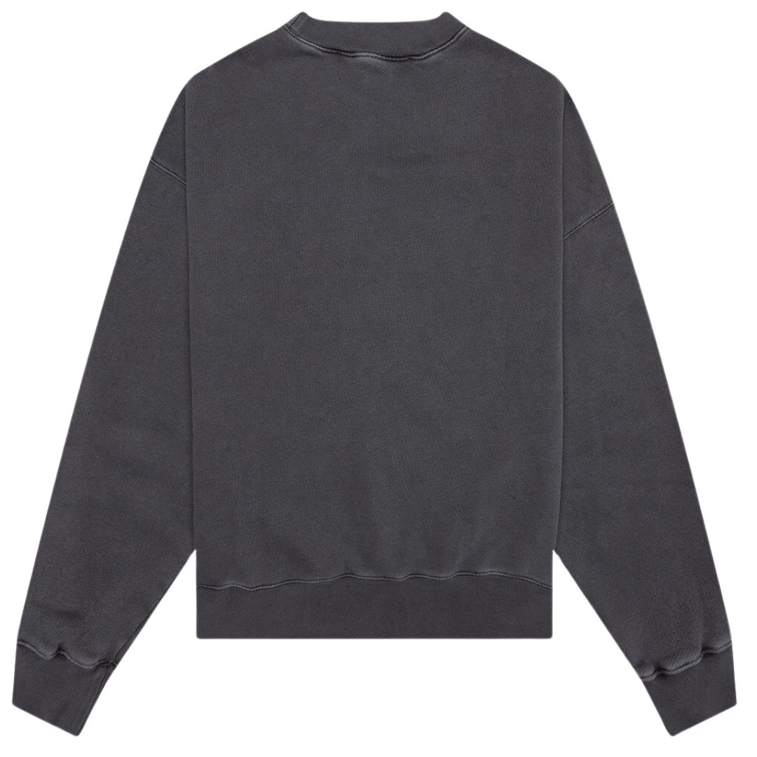 Gewaschenes Baumwoll-Sweatshirt mit Rundlogo