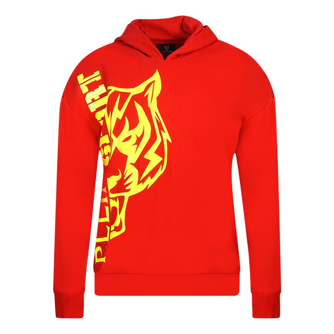 Hoodie mit Tiger-Grafik und Seitenlogo