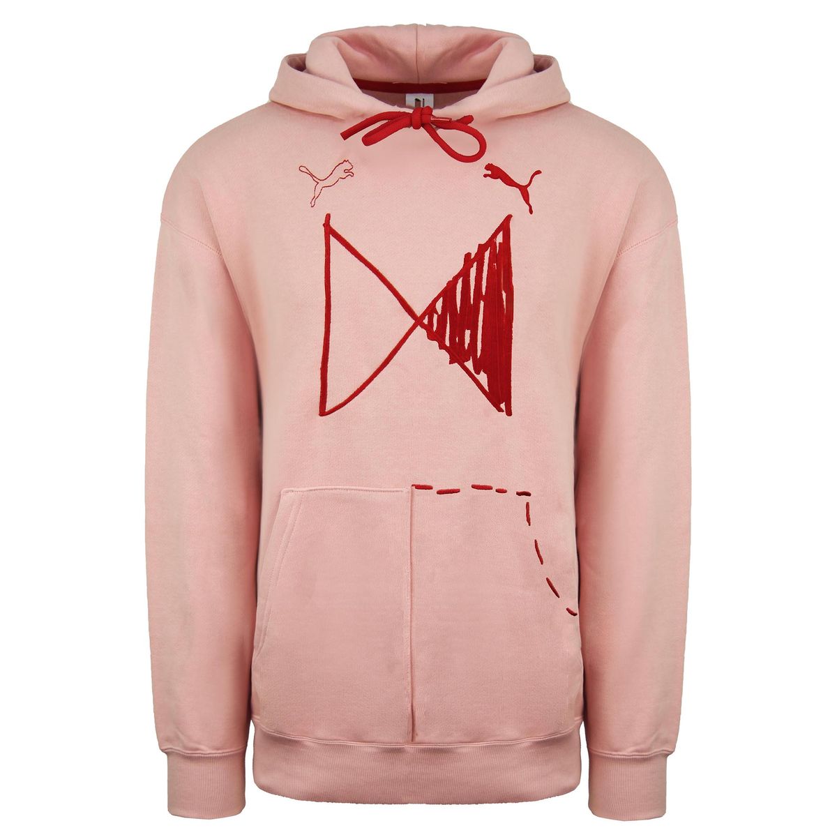 Kapuzenpullover mit Skizzen-Grafik