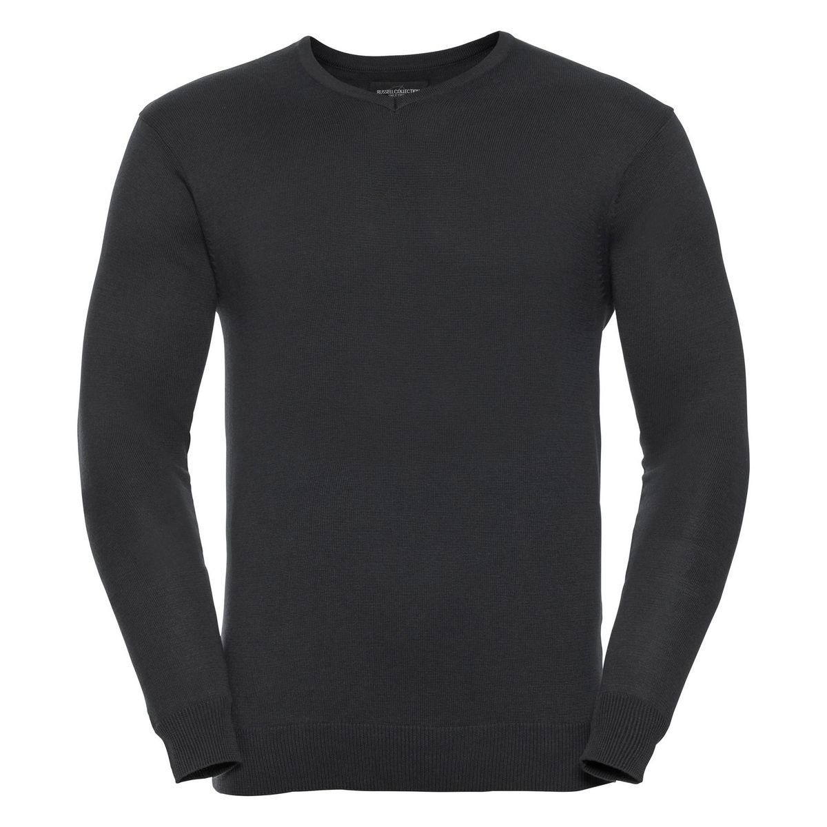 Klassischer Baumwollmix-Pullover mit V-Ausschnitt