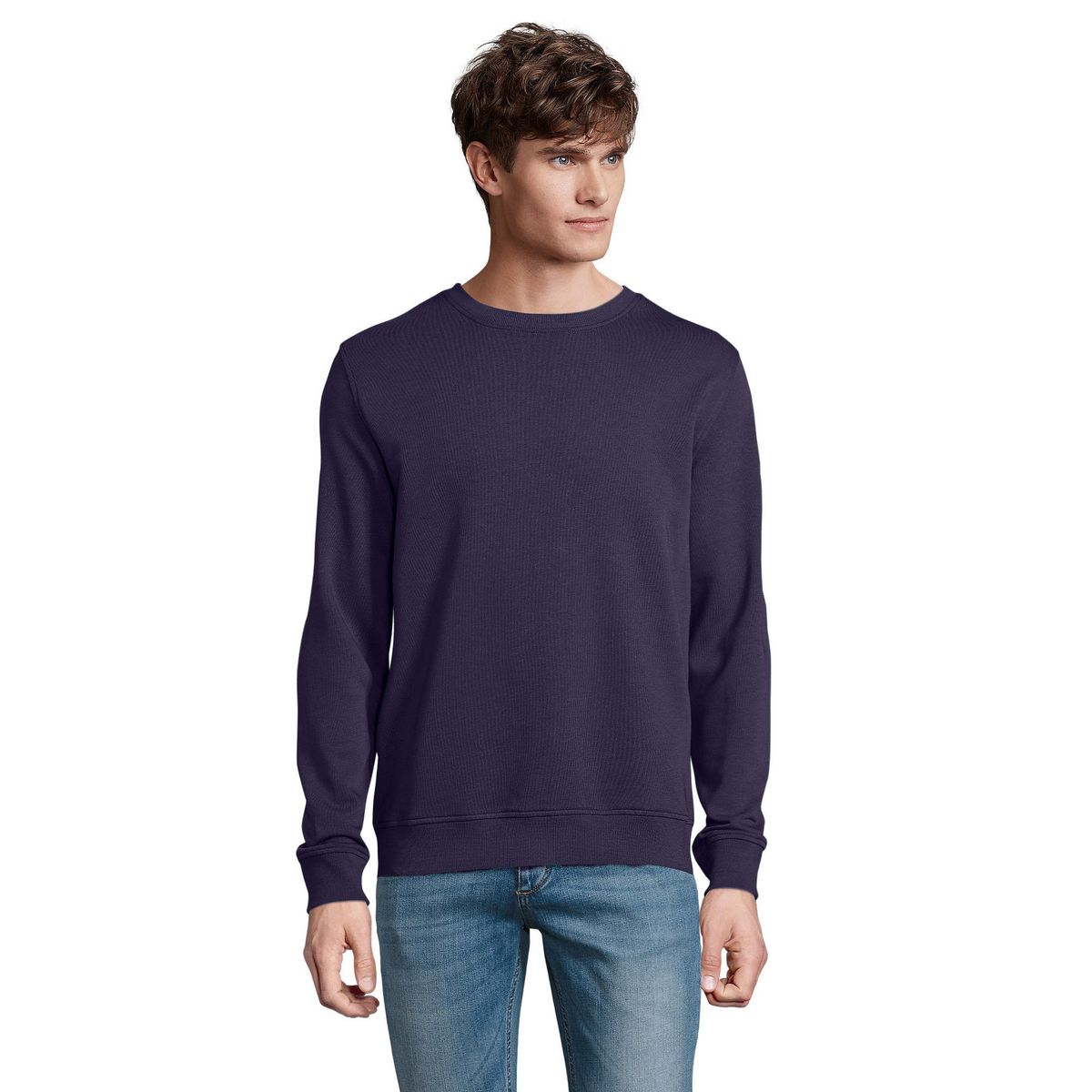 Klassisches Bio-Baumwolle Sweatshirt mit Rundhalsausschnitt