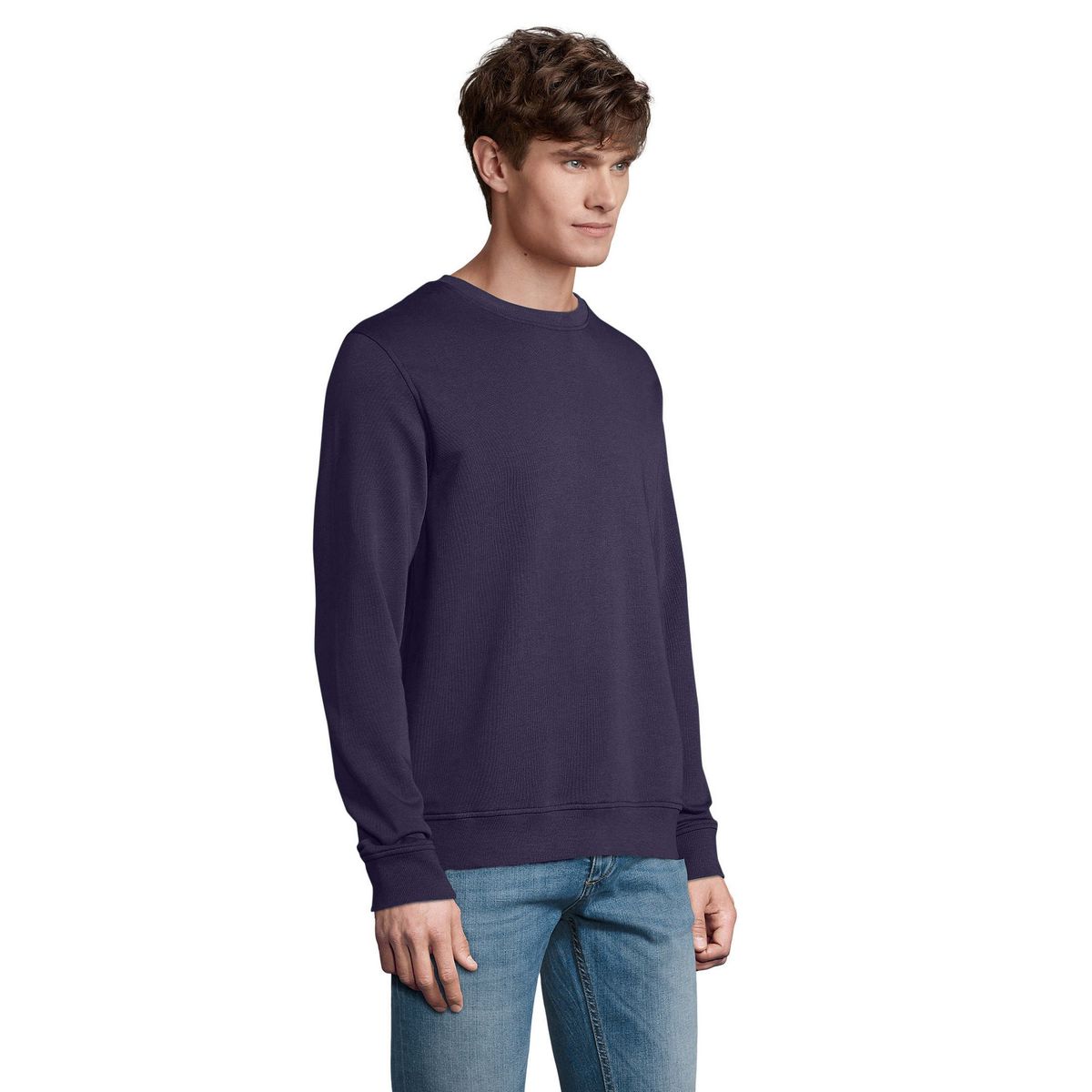 Klassisches Bio-Baumwolle Sweatshirt mit Rundhalsausschnitt