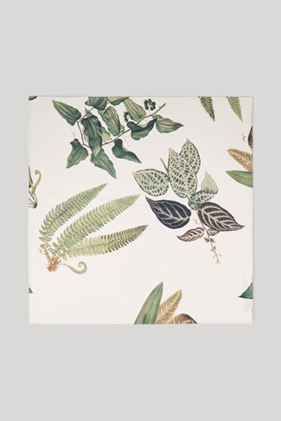 Bandana-Tuch in Weiß/Grün gemusterter Viskose