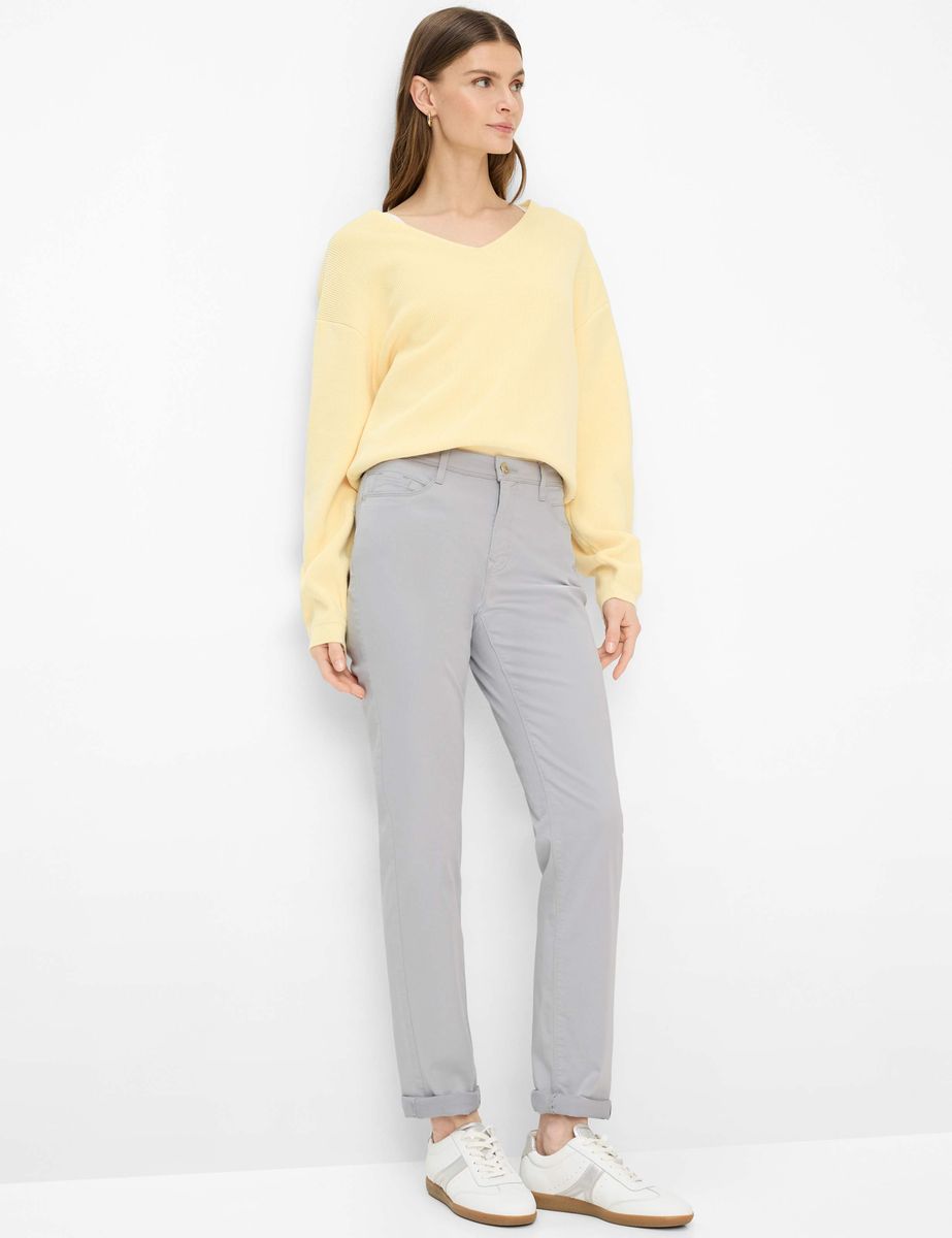 Gerades Bein Satin Five-Pocket Jeans
