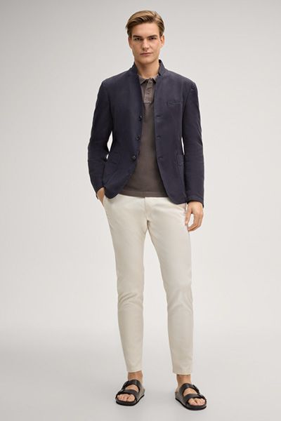 Joop! Jeans Marineblau Baumwollmischung Stehkragen Blazer Sakko