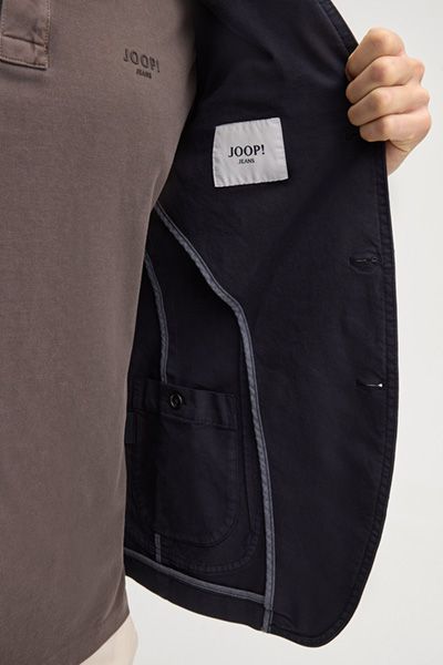 Joop! Jeans Marineblau Baumwollmischung Stehkragen Blazer Sakko