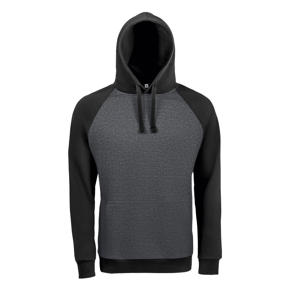 Zweifarbiger Raglan-Kapuzenpullover