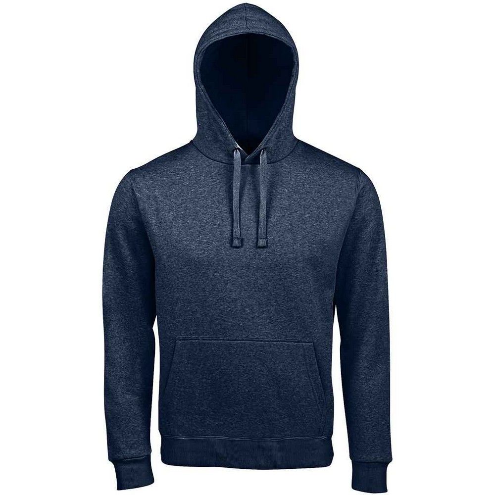 Klassischer Melierter Fleece-Kapuzenpullover