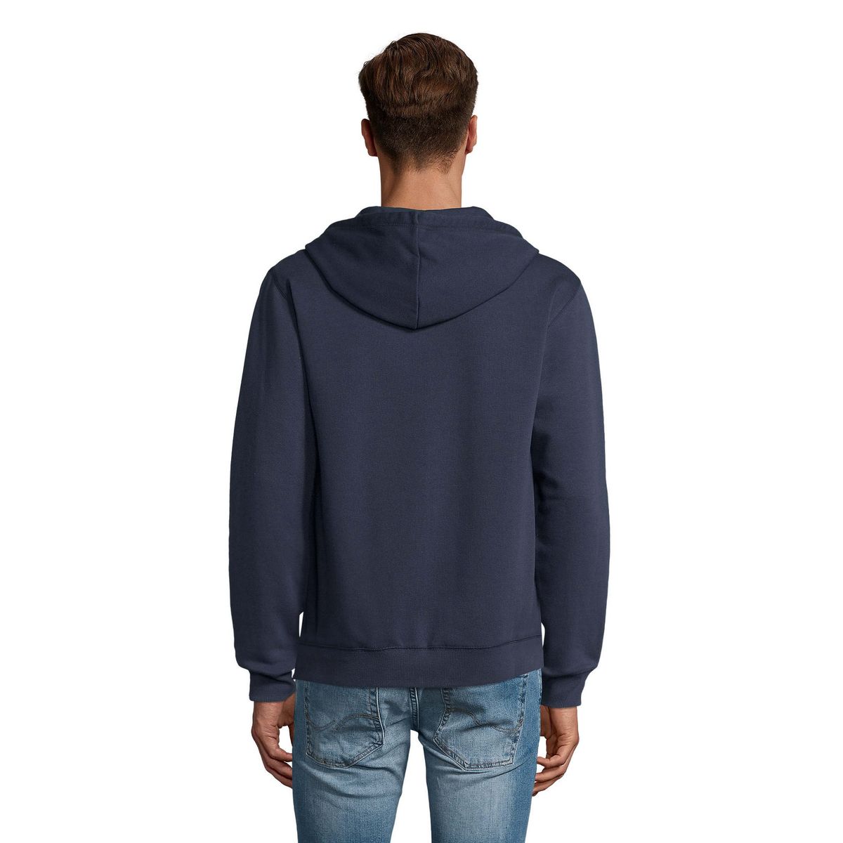 Fleece-Kapuzenjacke mit Reißverschluss