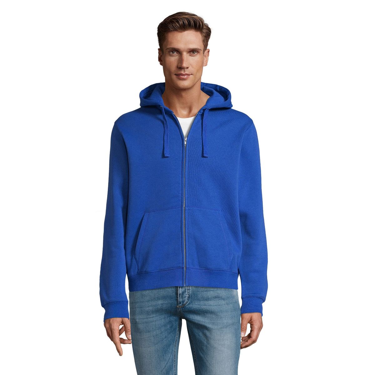 Klassischer Fleece-Hoodie mit Reißverschluss